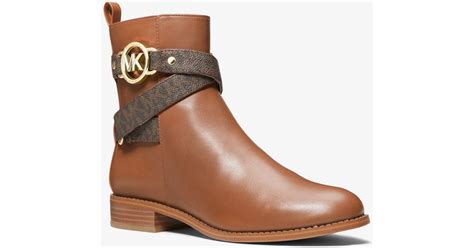 michael kors rory leather and logo boot|Michael Kors ankle boots.